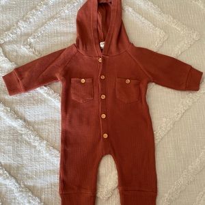 SOLD Rust Waffle Knit Romper